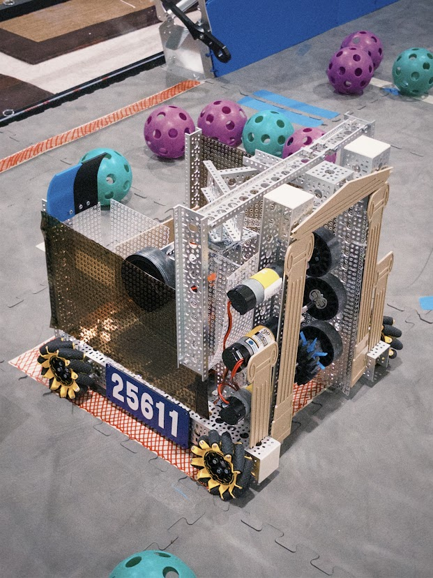 The Robotechs 2025–26 Robot V4 on the practice field